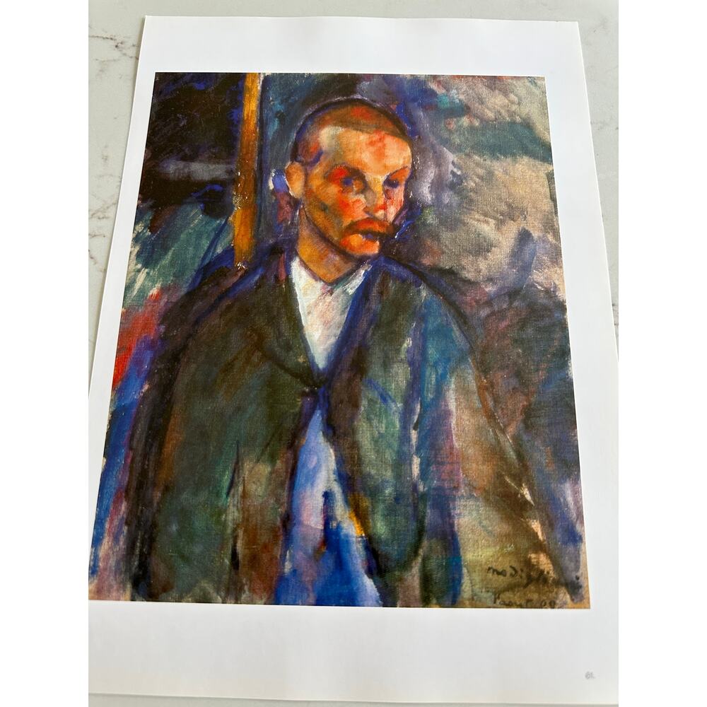 Modigliani, The beggar of Livorne, Painting Print, Portrait, Art ~ 250626-WH 365